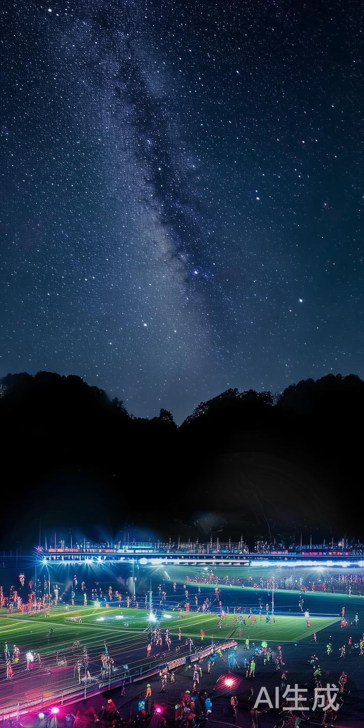 随着夜幕逐渐降临，星空开始在天际铺开一片璀璨，一场
